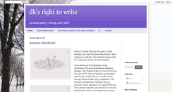Desktop Screenshot of dkrighttowrite.blogspot.com