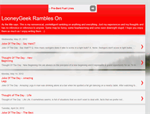 Tablet Screenshot of looneygeek.blogspot.com