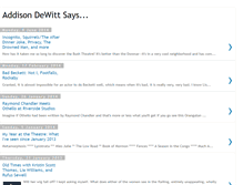 Tablet Screenshot of addisondewittsays.blogspot.com