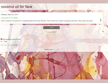 Tablet Screenshot of coconutoilforface.blogspot.com