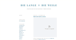 Desktop Screenshot of dielangeunddieweile.blogspot.com