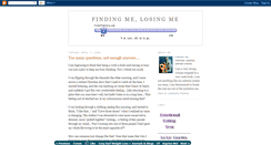 Desktop Screenshot of findingme-losingme.blogspot.com