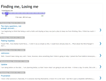 Tablet Screenshot of findingme-losingme.blogspot.com