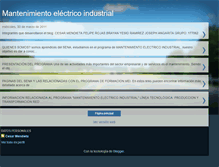 Tablet Screenshot of mantenimientoelectricoinsustrial.blogspot.com