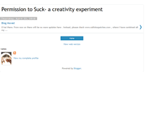 Tablet Screenshot of permissiontosuck.blogspot.com