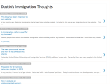 Tablet Screenshot of dustinsimmigrationthoughts.blogspot.com