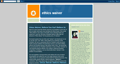 Desktop Screenshot of ethicswaiver.blogspot.com