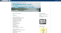 Desktop Screenshot of opoemaquehojepartilhariacomvoces.blogspot.com