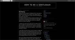 Desktop Screenshot of howtobeagentleman.blogspot.com