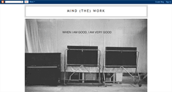 Desktop Screenshot of mindthework.blogspot.com