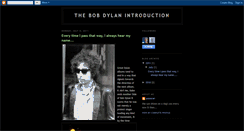 Desktop Screenshot of bobdylanintroduction.blogspot.com