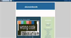 Desktop Screenshot of ekonomikonik.blogspot.com