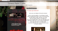 Desktop Screenshot of corazon-razon-y-letra.blogspot.com