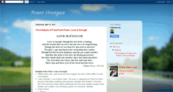 Desktop Screenshot of analysisofpoem.blogspot.com