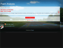 Tablet Screenshot of analysisofpoem.blogspot.com