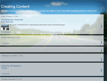 Tablet Screenshot of creatingcontent.blogspot.com