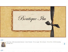 Tablet Screenshot of boutiqueibu.blogspot.com
