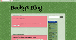 Desktop Screenshot of beckyandboys.blogspot.com