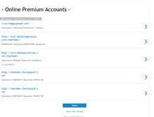 Tablet Screenshot of online-premium-accounts.blogspot.com