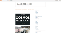 Desktop Screenshot of galerie2600.blogspot.com