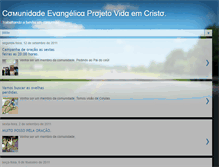 Tablet Screenshot of comunidadeprojetovidaemcristo.blogspot.com