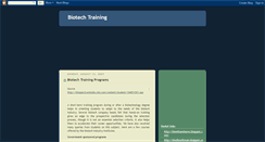Desktop Screenshot of biotechtraining.blogspot.com