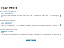 Tablet Screenshot of biotechtraining.blogspot.com
