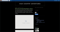 Desktop Screenshot of highcountryadventure.blogspot.com