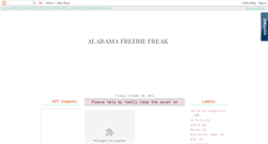 Desktop Screenshot of alabamafreebiefreak.blogspot.com