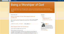 Desktop Screenshot of beingaworshiperofgod.blogspot.com