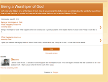 Tablet Screenshot of beingaworshiperofgod.blogspot.com