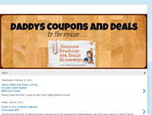 Tablet Screenshot of daddyscouponsandeals.blogspot.com