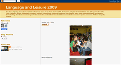 Desktop Screenshot of languageandleisure2009.blogspot.com