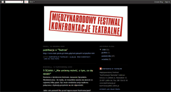 Desktop Screenshot of konfrontacjeteatralne.blogspot.com