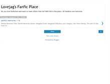 Tablet Screenshot of lovejagfanfic.blogspot.com