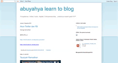 Desktop Screenshot of abuyahyalearntoblog.blogspot.com