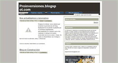 Desktop Screenshot of proinversiones.blogspot.com