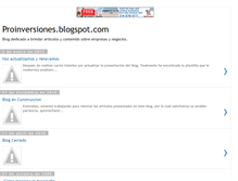 Tablet Screenshot of proinversiones.blogspot.com