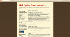 Desktop Screenshot of oakspringfarm.blogspot.com
