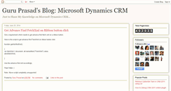 Desktop Screenshot of guruprasadcrm.blogspot.com