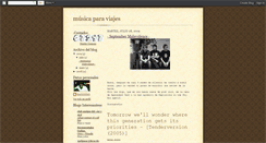 Desktop Screenshot of musicaparaviiajes.blogspot.com