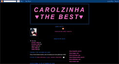 Desktop Screenshot of carolzinhathebest.blogspot.com