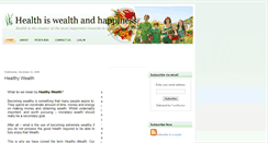 Desktop Screenshot of healthiswealthandhappiness.blogspot.com