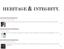 Tablet Screenshot of heritageandintegrity.blogspot.com