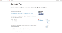 Desktop Screenshot of optimize-this.blogspot.com