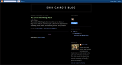 Desktop Screenshot of erikcairo.blogspot.com