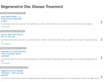 Tablet Screenshot of degenerativediscdiseasetreatment.blogspot.com