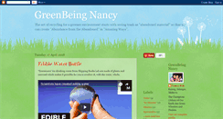 Desktop Screenshot of greenbeingnancy.blogspot.com