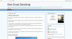 Desktop Screenshot of onegreatdewdrop.blogspot.com