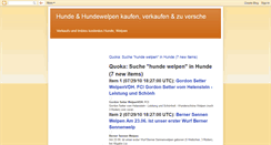 Desktop Screenshot of hunde-hundewelpen.blogspot.com